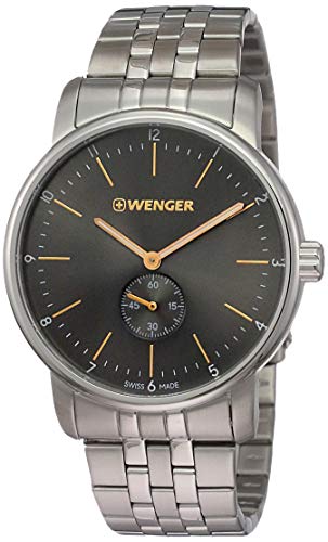 Wenger Unisex ErwachseneArmbanduhr Analog Quarz Edelstahl 01.1741.106 von WENGER