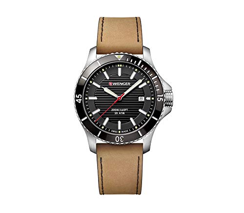 Wenger Unisex ErwachseneArmbanduhr Analog Quarz Leder 01.0641.125 von WENGER