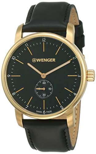 Wenger Unisex ErwachseneArmbanduhr Analog Quarz Leder 01.1741.101 von WENGER
