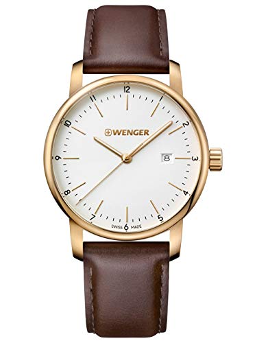 Wenger Unisex ErwachseneArmbanduhr Analog Quarz Leder 01.1741.108 von WENGER