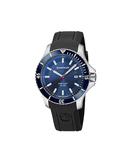 Wenger Unisex ErwachseneArmbanduhr Analog Quarz Silikon 01.0641.119 von WENGER