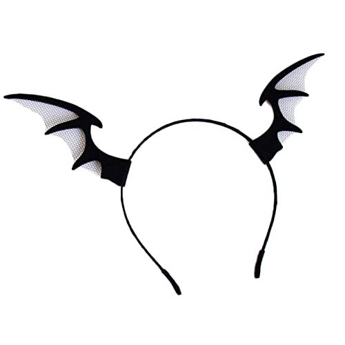 Netz-Teufel-Stirnbänder, Gothic-Haarreifen, Nachtparty, lustiges Haarband, Teufel-Kopfbedeckung, Halloween-Kopfschmuck, Teufel-Stirnband für Kinder von WENGU