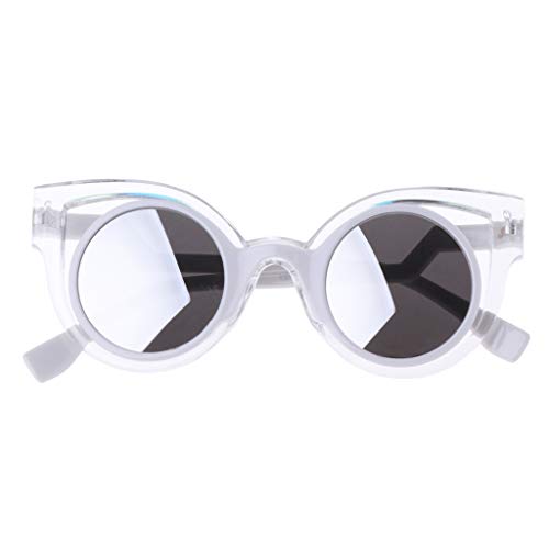 Sonnenbrille mit mehrfarbigen Gläsern, großer Rahmen, Retro-Rahmen, europäische und amerikanische Persönlichkeit, Sonnenbrille für Damen, polarisiert, UV-Schutz, über Brille, weiß von WENGU