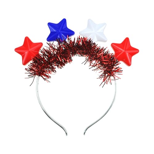 Weihnachts-Stirnbänder mit LED-Licht, Sterne, niedlich, Waschgesicht, Haarhalter, Party-Kostüm, Kopfbedeckung für Teenager, Weihnachts-Stirnbänder für Frauen, LED-Fünfzackiger Stern, von WENGU