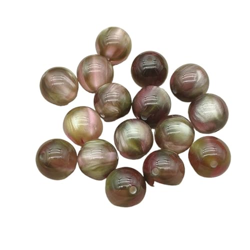 WENH 10/12/16mm Harz Bunte Runde Perlen for Handgemachte Armband/Ohrring/Halskette DIY Teile. schmuck Erkenntnisse & Komponenten(Dark Red,16mm 200pcs) von WENH