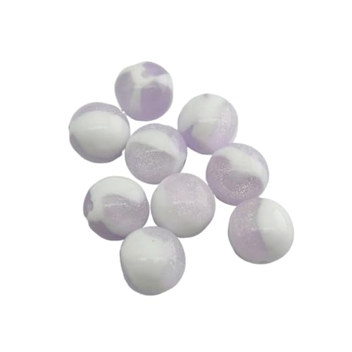 WENH 10/12/16mm Harz Bunte Runde Perlen for Handgemachte Armband/Ohrring/Halskette DIY Teile. schmuck Erkenntnisse & Komponenten(Light purple,16mm 200pcs) von WENH