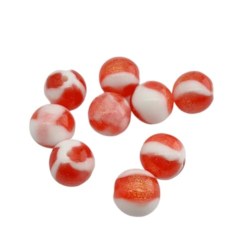 WENH 10/12/16mm Harz Bunte Runde Perlen for Handgemachte Armband/Ohrring/Halskette DIY Teile. schmuck Erkenntnisse & Komponenten(Red,12mm 500pcs) von WENH