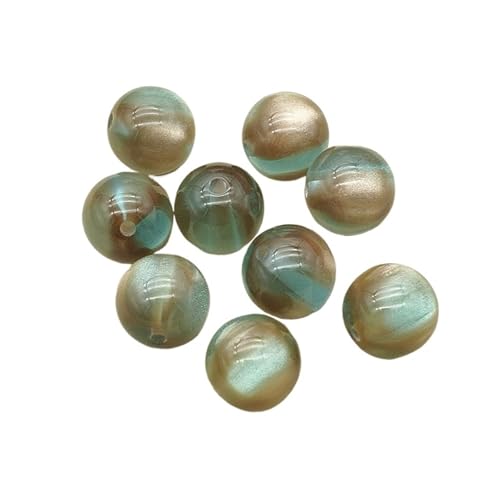 WENH 10/12/16mm Harz Bunte Runde Perlen for Handgemachte Armband/Ohrring/Halskette DIY Teile. schmuck Erkenntnisse & Komponenten(Silver,10mm 1000pcs) von WENH