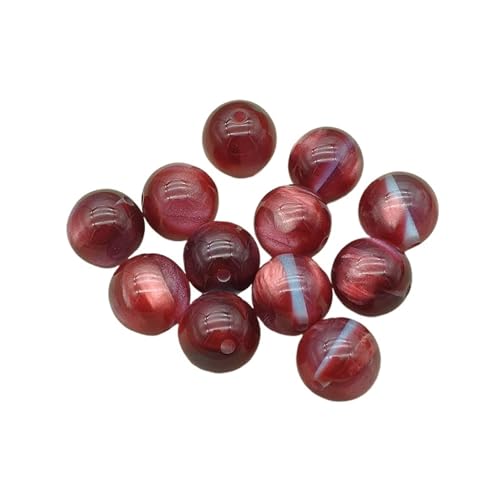 WENH 10/12/16mm Harz Bunte Runde Perlen for Handgemachte Armband/Ohrring/Halskette DIY Teile. schmuck Erkenntnisse & Komponenten(WHITE,12mm 500pcs) von WENH