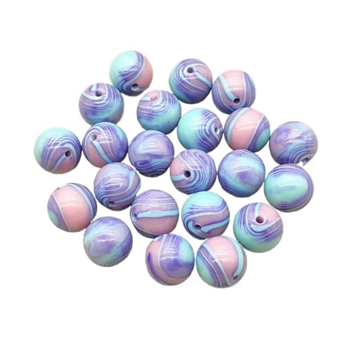 WENH 10/12/16mm Harz Bunte Wirkung Runde Perlen for Handgemachte Ohrring/Halskette DIY Teile. schmuck Erkenntnisse & Komponenten(Blue purple,10mm 1000Pieces) von WENH