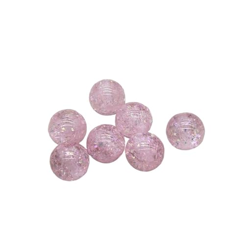 WENH 10/12/16mm Harz Pulver Wirkung Runde Perlen for Handgemachte Armband/Halskette DIY Teile Schmuck Erkenntnisse & komponenten(Pink,12mm 500pieces) von WENH
