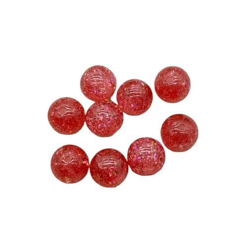 WENH 10/12/16mm Harz Pulver Wirkung Runde Perlen for Handgemachte Armband/Halskette DIY Teile Schmuck Erkenntnisse & komponenten(Red,16mm 200pieces) von WENH