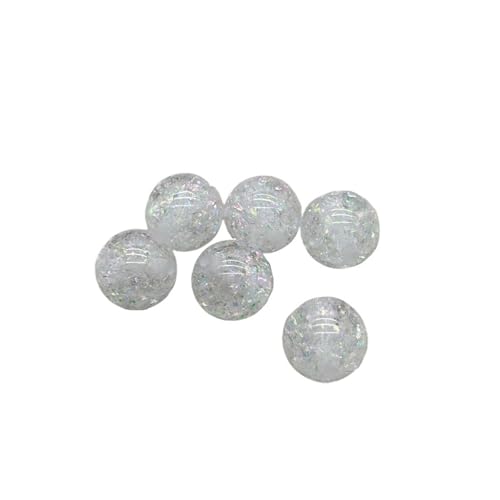 WENH 10/12/16mm Harz Pulver Wirkung Runde Perlen for Handgemachte Armband/Halskette DIY Teile Schmuck Erkenntnisse & komponenten(White,10mm 1000pieces) von WENH