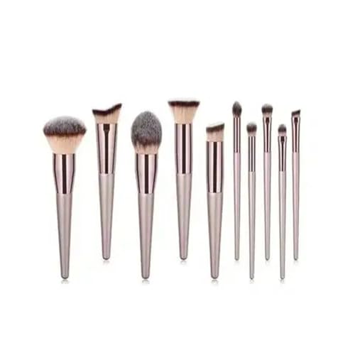 WENH 10 Stück Champagner-Gold Make-up-Pinsel, komplettes Set mit Foundation, losem Puder, Rouge, Concealer, Lidschatten, Profi-Set WENH 10 Stück Champagner-Gold Make-up-Pinsel, komplettes Set mit Foundation, losem Puder, Rouge, Concealer, Lidschatten, Profi-Set von WENH