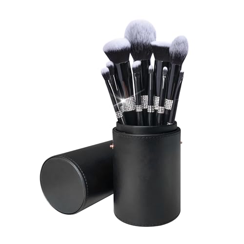 WENH 10-teiliges/12-teiliges Diamant-Make-up-Pinsel-Set, professionelle Foundation, Rouge, Lidschatten, Augenbrauen, Concealer, Make-up-Pinsel-Tools(10 pcs bucket) von WENH