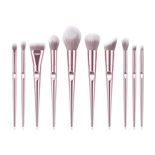 WENH 10-teiliges Pro-Make-up-Pinsel-Set mit Pinseltasche, Foundation, Augenbrauen, Lidschatten, Make-up-Pinsel, Fashion Beauty Make-up-Kosmetik-Tools(10 pcs) von WENH