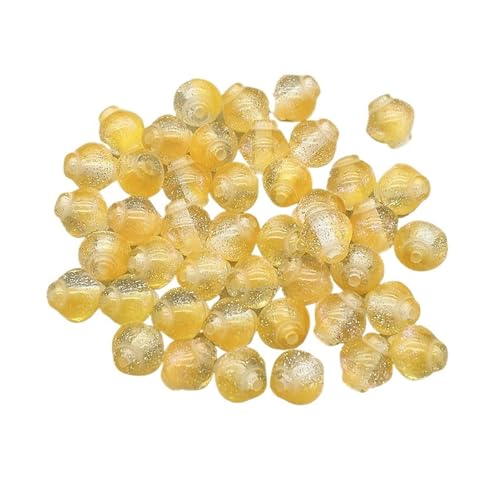 WENH 10mm 500 stücke Harz Pulver Laterne Weihnachten Perlen for Handgemachte Armband/Halskette DIY Teile.(Yellow) von WENH