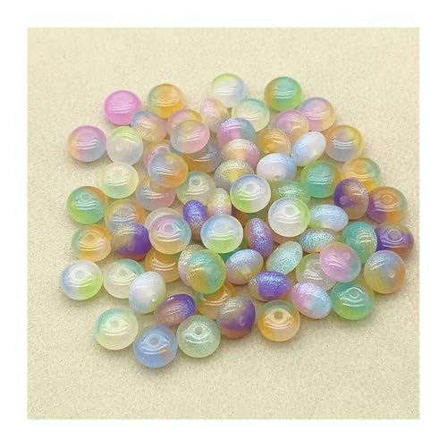 WENH 10x6mm 1000 stücke Harz Pulver Reifen Form Intervall Perlen for Handgemachte Armband/Halskette DIY Teile. schmuck Erkenntnisse(Random Mix) von WENH