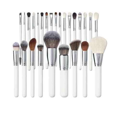 WENH 12/16/26 Pcs Holzgriff Make-Up Pinsel Set Foundation Blush Concealer Lidschatten Augenbrauen Puder Pinsel Make Up Beauty Tools(26 pcs) von WENH