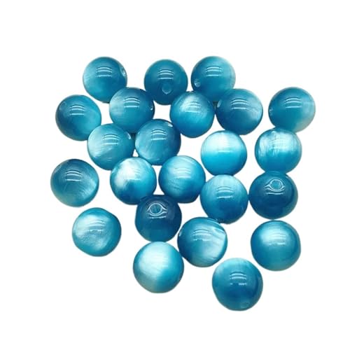 WENH 12mm 500 stücke Cat Eye Wirkung Harz Chunky Runde Perlen for Handgemachte Halskette DIY Teile. Schmuck Erkenntnisse & Komponenten(Blue) von WENH