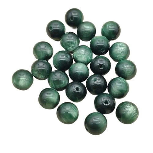 WENH 12mm 500 stücke Cat Eye Wirkung Harz Chunky Runde Perlen for Handgemachte Halskette DIY Teile. Schmuck Erkenntnisse & Komponenten(Green) von WENH