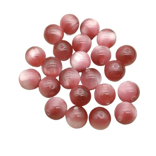 WENH 12mm 500 stücke Cat Eye Wirkung Harz Chunky Runde Perlen for Handgemachte Halskette DIY Teile. Schmuck Erkenntnisse & Komponenten(Pink) von WENH