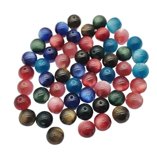 WENH 12mm 500 stücke Cat Eye Wirkung Harz Chunky Runde Perlen for Handgemachte Halskette DIY Teile. Schmuck Erkenntnisse & Komponenten(Random mix) von WENH