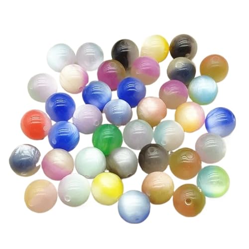 WENH 12mm 500 stücke Harz Katzenaugen-Effekt Runde Perlen for Handgemachte Ohrring/Halskette DIY Teile. schmuck Erkenntnisse & Komponenten(Random Mix) von WENH