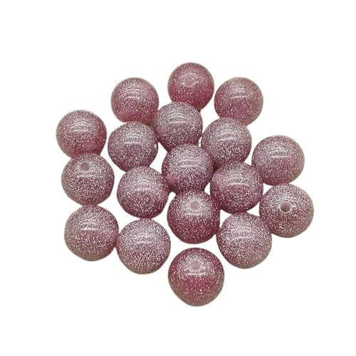 WENH 12mm: 500 stücke/16mm: 200 stücke Harz Pulver Runde Perlen for Handgemachte Armband/Halskette DIY Teile Schmuck Erkenntnisse & Komponente(Purple,12mm 500pcs) von WENH