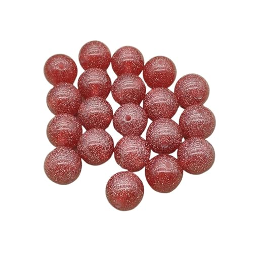 WENH 12mm: 500 stücke/16mm: 200 stücke Harz Pulver Runde Perlen for Handgemachte Armband/Halskette DIY Teile Schmuck Erkenntnisse & Komponente(Red,12mm 500pcs) von WENH
