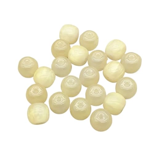 WENH 12x11mm 500 Stück Harz Marmor Effekt Zylindrische Perlen for handgefertigte Ohrringe/Halsketten DIY Teile. Schmuckzubehör & Komponenten(Off white) von WENH