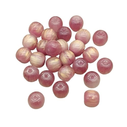 WENH 12x11mm 500 Stück Harz Marmor Effekt Zylindrische Perlen for handgefertigte Ohrringe/Halsketten DIY Teile. Schmuckzubehör & Komponenten(Pink) von WENH