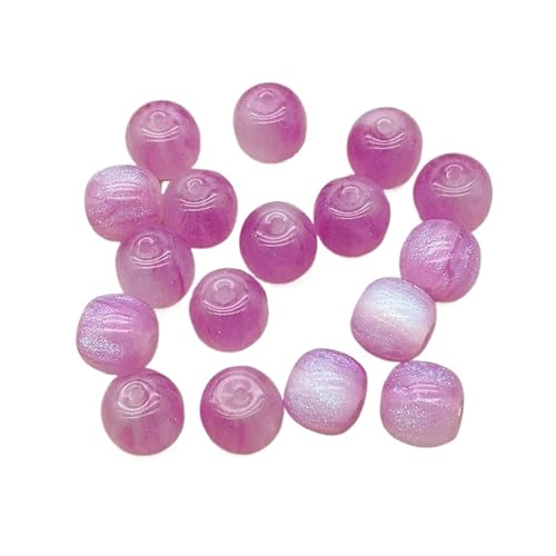 WENH 12x11mm 500 stücke Harz Pulver Wirkung Zylindrischen Perlen for Handgemachte Ohrring/Halskette DIY Teile. schmuck Erkenntnisse & Komponenten(Light purple) von WENH
