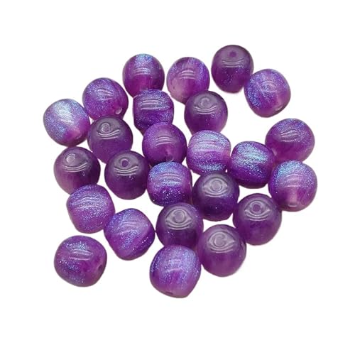 WENH 12x11mm 500 stücke Harz Pulver Wirkung Zylindrischen Perlen for Handgemachte Ohrring/Halskette DIY Teile. schmuck Erkenntnisse & Komponenten(Purple) von WENH