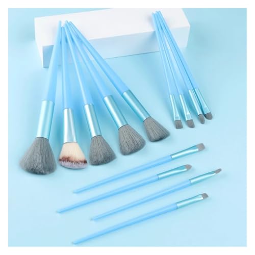 WENH 13/15Pcs Make-Up Pinsel Set Mit Puff Weichen, Flauschigen Foundation Pinsel Lidschatten Erröten Pulver Blending Make-Up Schönheit werkzeug for Beginnen(Blue) von WENH