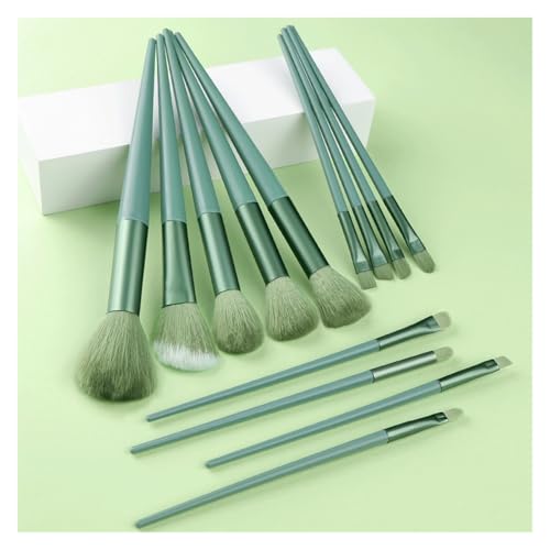 WENH 13/15Pcs Make-Up Pinsel Set Mit Puff Weichen, Flauschigen Foundation Pinsel Lidschatten Erröten Pulver Blending Make-Up Schönheit werkzeug for Beginnen(Green) von WENH