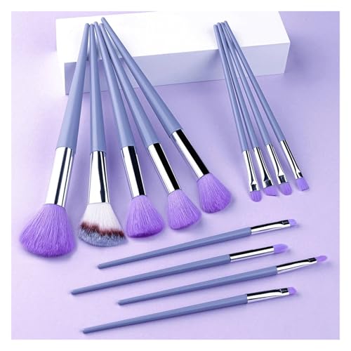 WENH 13/15Pcs Make-Up Pinsel Set Mit Puff Weichen, Flauschigen Foundation Pinsel Lidschatten Erröten Pulver Blending Make-Up Schönheit werkzeug for Beginnen(Purple) von WENH