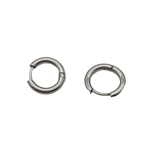 WENH 13/17/21mm 100 stücke Edelstahl Runde Verschlüsse & Haken Ohrring Haken Basis for Handgemachte Ohrringe Teile DIY Zubehör(Steel color,13X2.5mm) von WENH