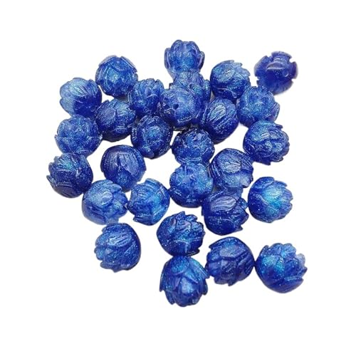 WENH 13mm 200 stücke Harz Pulver Wirkung Blume Perlen for Handgemachte Ohrring/Halskette DIY Teile. schmuck Erkenntnisse & Komponenten(Royal blue) von WENH