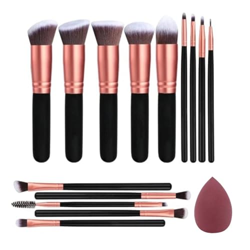 WENH 14PCS Make-Up Pinsel Set Weichen, Flauschigen Foundation Lidschatten Blending Weibliche Kosmetik Schönheit Werkzeug(14pcs orange 2) von WENH