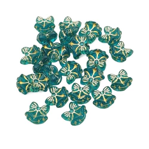 WENH 16X15mm 500 stücke Acryl Weihnachten Glocke Perlen for Handgemachte Ohrring/Halskette DIY Teile.(Blue gilding) von WENH