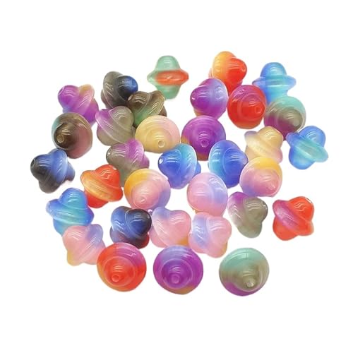 WENH 16X17mm 100 stücke Harz Bunte Wirkung Rad Form Perlen for Handgemachte Halskette DIY Teile. schmuck Erkenntnisse & Komponenten von WENH