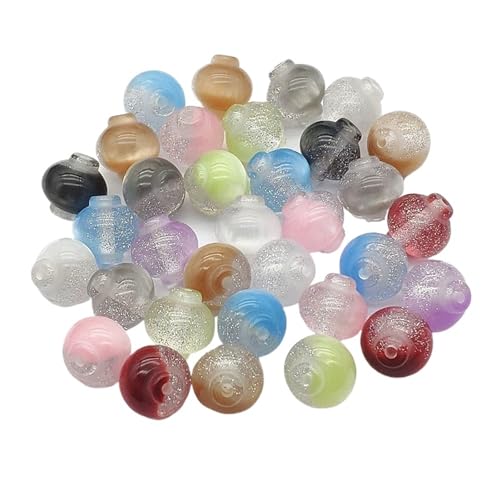WENH 16mm 100 stücke Harz Pulver Wirkung Laterne Form Perlen for Handgemachte Halskette DIY Teile. Schmuck Erkenntnisse & Komponenten von WENH