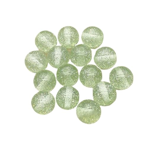 WENH 16mm 200 stücke Klar Harz Pulver Runde Perlen for Handgemachte Halskette Ohrring DIY Teile, Schmuck Erkenntnisse & Komponenten(Pale green) von WENH