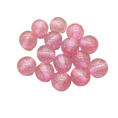 WENH 16mm 200 stücke Klar Harz Pulver Runde Perlen for Handgemachte Halskette Ohrring DIY Teile, Schmuck Erkenntnisse & Komponenten(Pink) von WENH