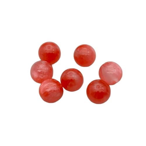 WENH 16mm 200Pcs Harz Leuchteffekt Runde Perlen for Handgemachte Armband/Ohrringe/Halskette DIY Teile Schmuck Finden(Red) von WENH