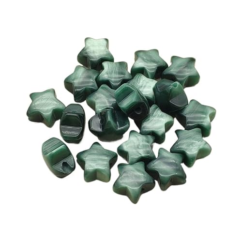 WENH 16x17mm 200 stücke Harz Katzenaugen-effekt Stern Perlen for Handgemachte Ohrring/Halskette DIY Teile. schmuck Erkenntnisse & Komponenten(Green) von WENH
