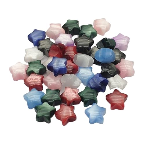 WENH 16x17mm 200 stücke Harz Katzenaugen-effekt Stern Perlen for Handgemachte Ohrring/Halskette DIY Teile. schmuck Erkenntnisse & Komponenten(Random mix) von WENH