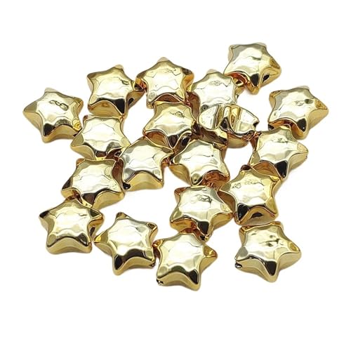 WENH 17X18mm 100 stücke Wirkung Stern Form Perlen for Handgemachte Halskette Ohrring DIY Zubehör, Schmuck Erkenntnisse & Komponente von WENH