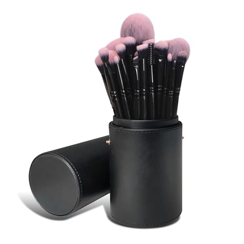 WENH 18 Teile/satz Make-Up Pinsel Set Foundation Puder Lidschatten Wimpern Rouge Make Up Pinsel Kosmetische Beauty-Tools(With black bucket) von WENH